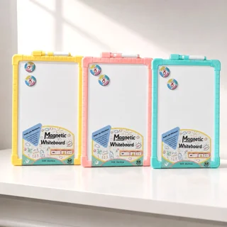 ست تخته وايت برد مغناطيسی دوطرفه سايز 30*20 + ماژیک و پیکسل