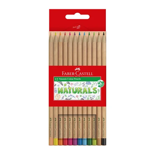 مداد رنگی 12 رنگ جعبه مقوايی نچرال فابرکاستل