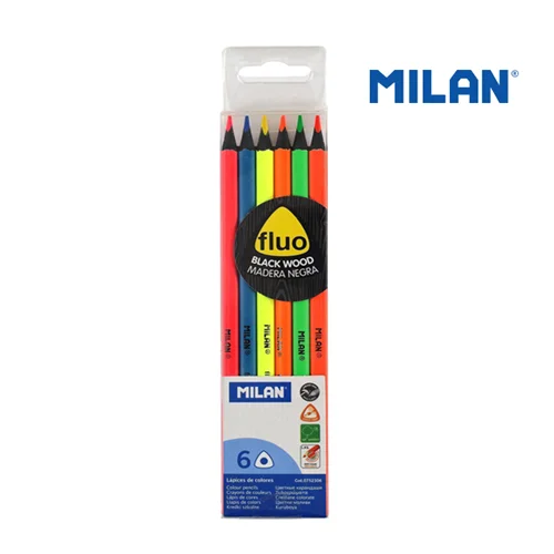مداد رنگی 6 رنگ فلورسنت میلان