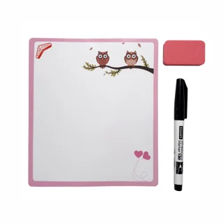 تخته وايت برد مگنتی بومرنگ سايز 16x19 طرح جغد