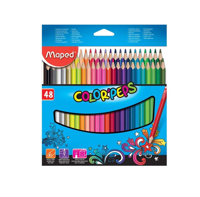 مداد رنگی 48 رنگ جعبه مقوایی مَپِد