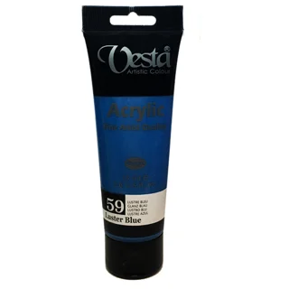 رنگ اکریلیک وستا Luster Blue 59 حجم 75 میل