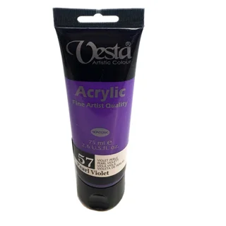 رنگ اکریلیک وستا Pearl Violet 57 حجم 75 میل