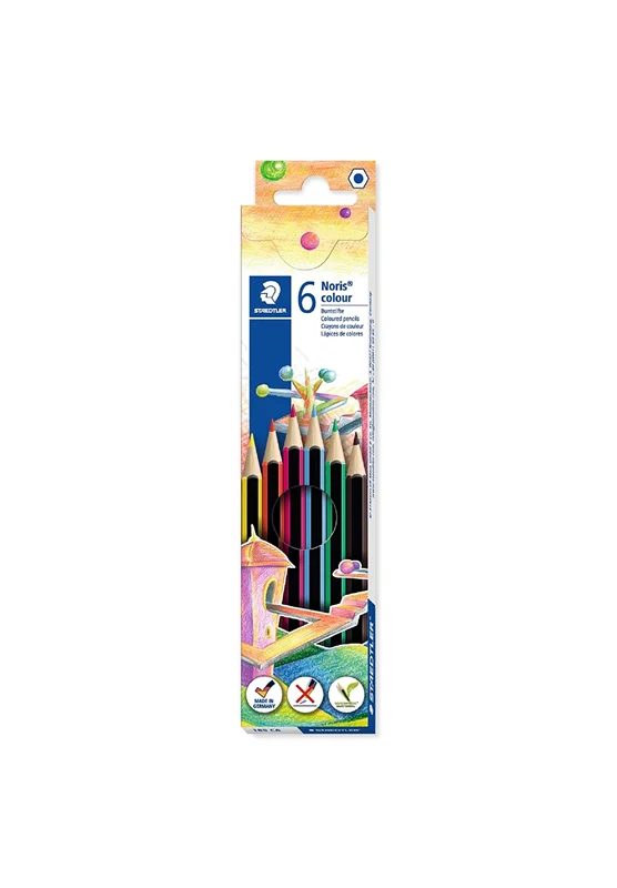 مداد رنگی 6 رنگ وُپِکس جعبه مقوایی استدلر