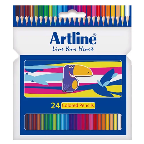 مداد رنگی 24 رنگ جعبه مقوایی آرت لاین
