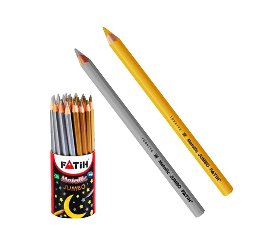 مداد جامبو طلایی و نقره ای فاتح + تراش مخصوص