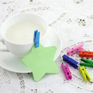 گیره چوبی رنگی سایز بزرگ بسته 10 عددی