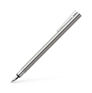 خودنويس فابر کاستل مدل Neo Slim Stainless Steel Shiny M