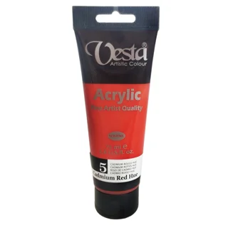رنگ اکریلیک وستا Cadmium Red Hue 5 حجم 75 میل