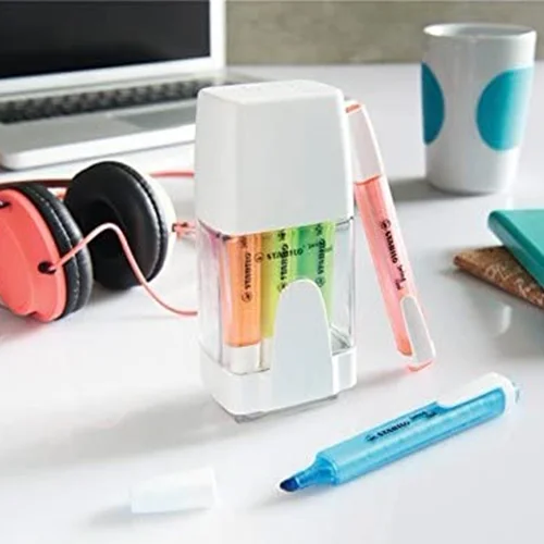 ماژیک هایلایت قلمی استابیلو بسته 6 رنگ مدل Swing Cool Box