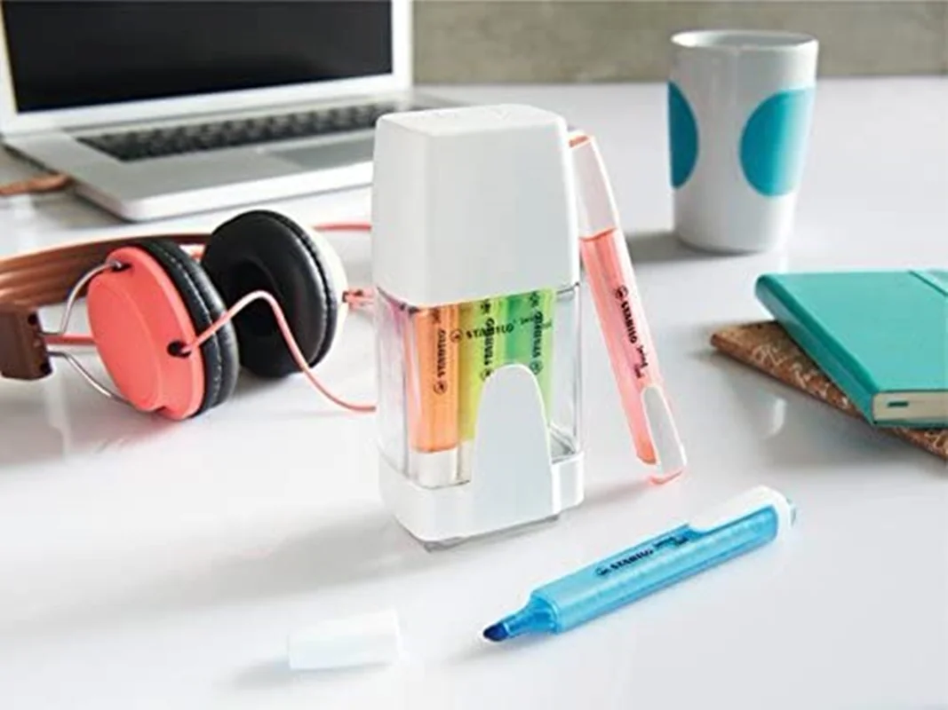 ماژیک هایلایت قلمی استابیلو بسته 6 رنگ مدل Swing Cool Box