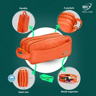 جامدادی پارچه ای چهار زیپ اسکای کد 205