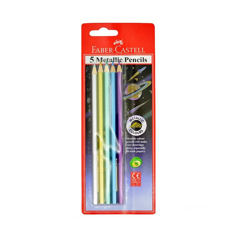 مداد رنگی 5 رنگ متاليک فابر کاستل