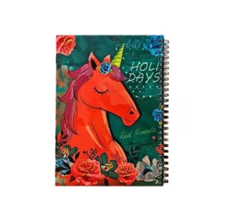 دفتر مشق 80 برگ مدل یونیکورن طرح Holly Days