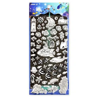استیکر شب تاب طرح دریایی