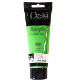 رنگ اکریلیک وستا Chrome Green Hue 11 حجم 75 میل