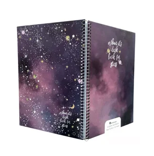 دفتر مشق 80 برگ مدل کهکشانی طرح Look For Stars