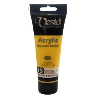 رنگ اکریلیک وستا Chrome Yellow Hue 13 حجم 75 میل