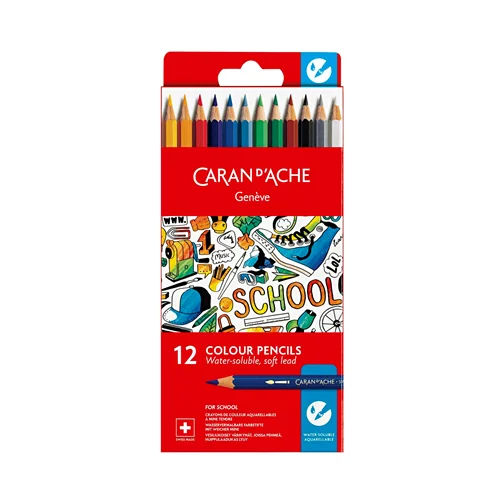 مداد آبرنگی 12 رنگ جعبه مقوایی کارن داش