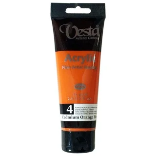 رنگ اکریلیک وستا Cadmium Orange Hue 4 حجم 75 میل
