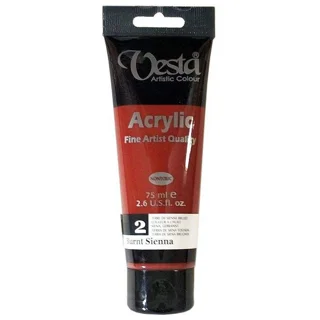 رنگ اکریلیک وستا Burnt Sienna 2 حجم 75 میل