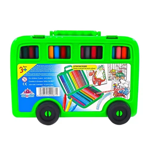 ماژيک نقاشی اتوبوسی 36 رنگ اسکول فنس