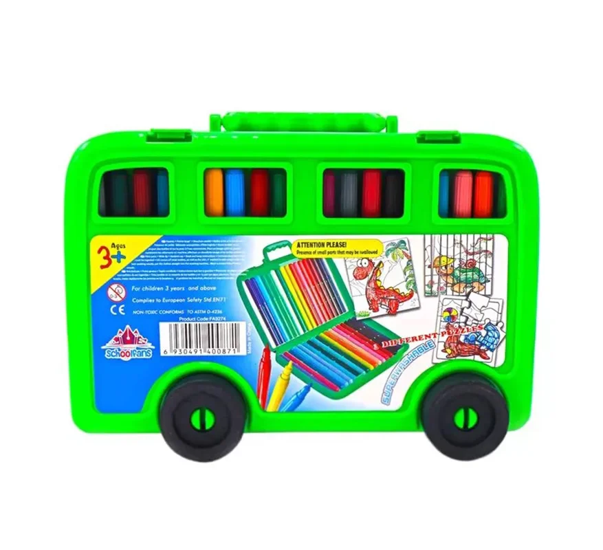 ماژيک نقاشی اتوبوسی 36 رنگ اسکول فنس