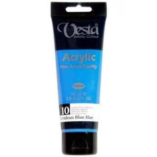 رنگ اکریلیک وستا Cerulean Blue Hue 10 حجم 75 میل
