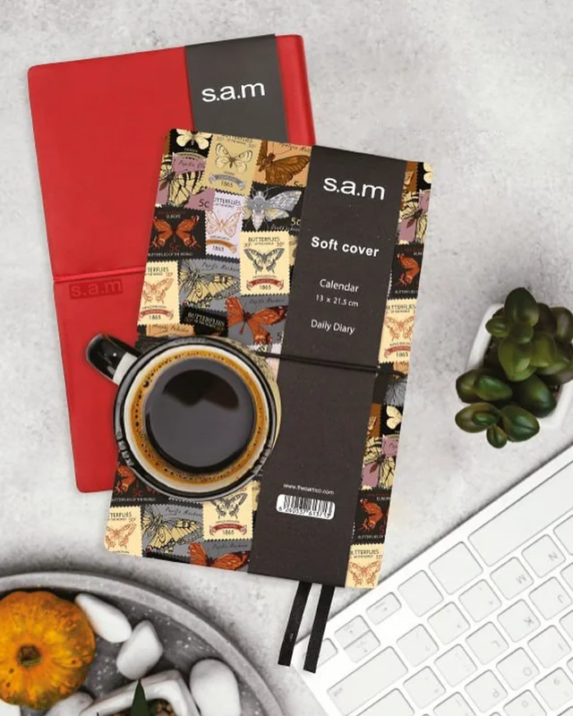 سررسيد دنزو نیم وزیری پارچه مخمل روزشمار کش دار سال 1404 سم