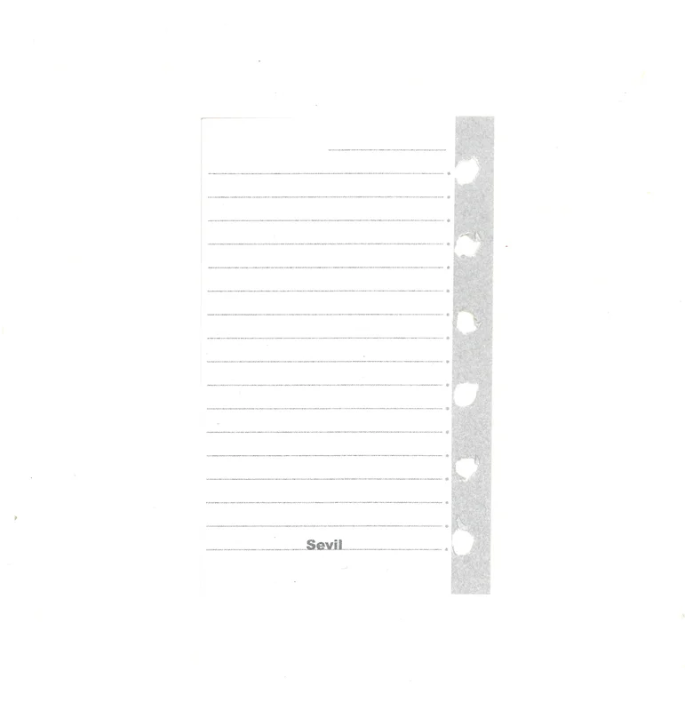 برگه یدک دفترچه یادداشت کلاسوری 6 حلقه سویل بسته 100 عددی