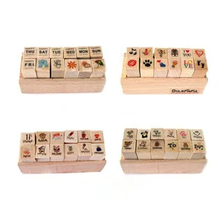مهر چوبی Stamptopia بسته 12 عددی