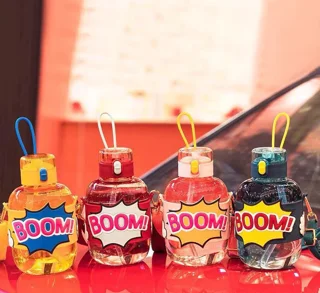 قمقمه نی و بند دار نشکن تریتان طرح Boom حجم 750 میل