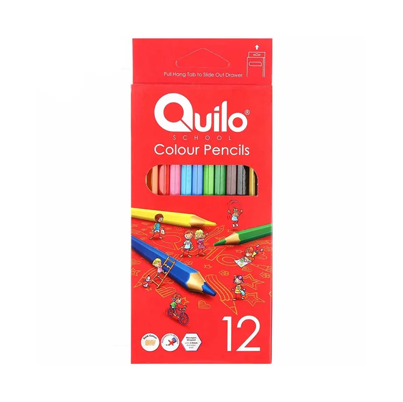 مداد رنگی 12 رنگ جعبه مقوايی کوییلو