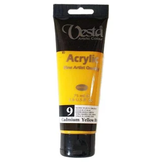 رنگ اکریلیک وستا Cadmium Yellow Hue 9 حجم 75 میل