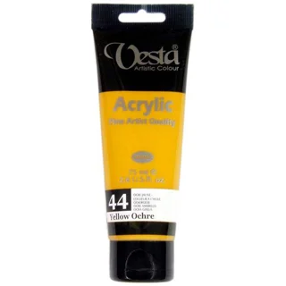 رنگ اکریلیک وستا Yellow Ochre 44 حجم 75 میل
