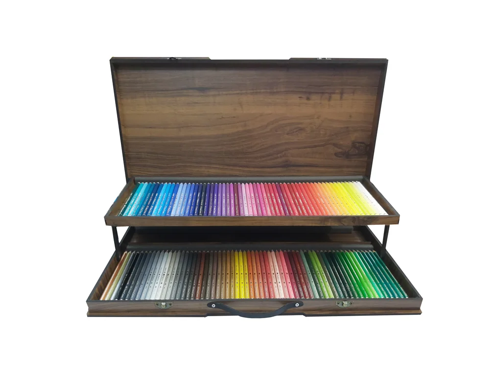 مداد رنگی 120 رنگ جعبه چوبی پلی کروم فابر کاستل