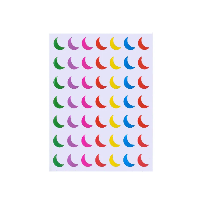 استیکر تشویقی طرح ماه رنگی بسته 10 برگ