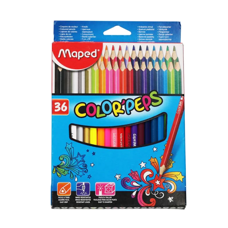 مداد رنگی 36 رنگ جعبه مقوایی مپد