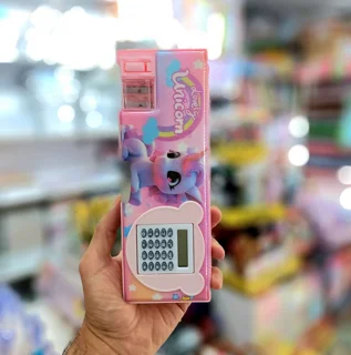 جامدادی مگنتی کوچک ماشین حساب دار طرح Lovely Unicorn