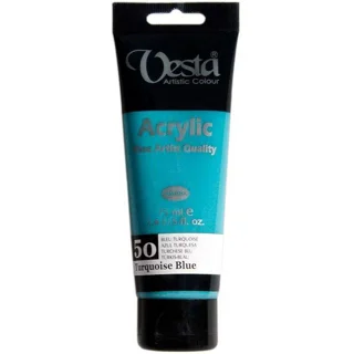 رنگ اکریلیک وستا Turquoise Blue 50 حجم 75 میل