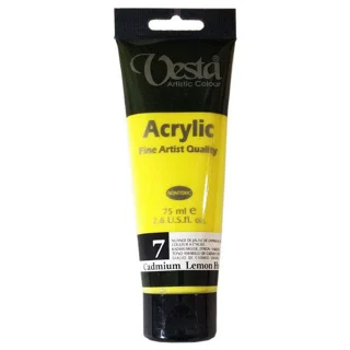 رنگ اکریلیک وستا Cadmium Lemon Hue 7 حجم 75 میل