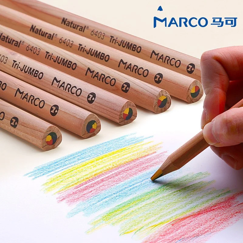 مداد رنگین کمانی جامبو چهار رنگ Marco