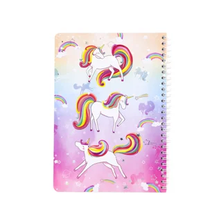دفتر مشق 80 برگ مدل یونیکورن طرح Unicorns & Powers
