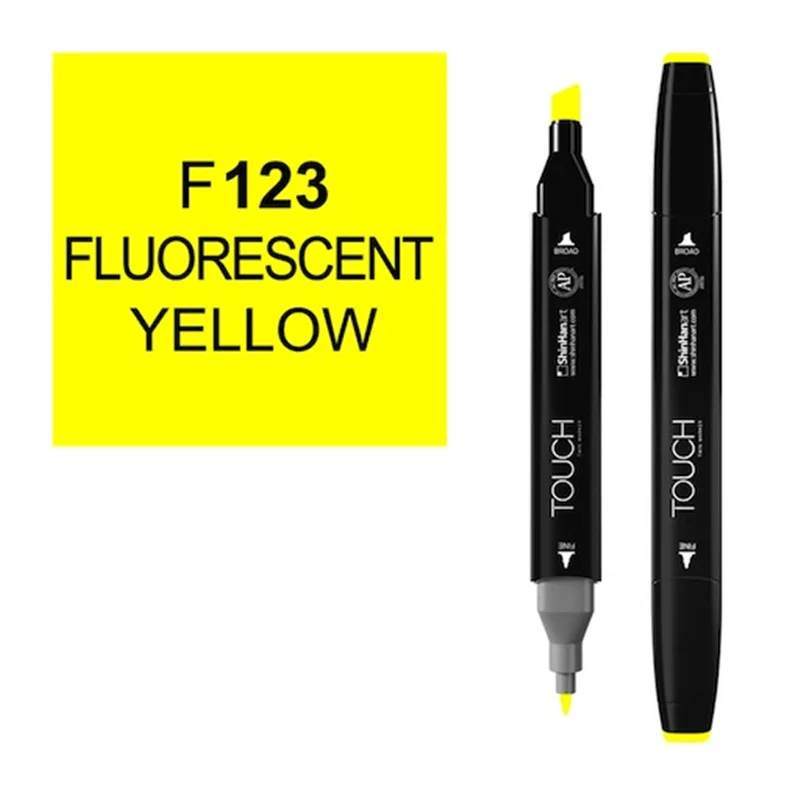 ماژیک دوسر تاچ F123 Fluorescent Yellow