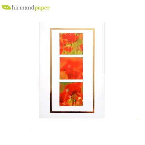 کارت پستال هیرمند طرح گل های قرمز
