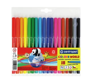 ماژیک نقاشی 18 رنگ سنتروپن مدل Colour World