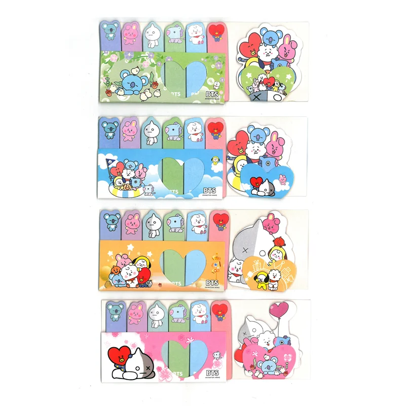 استیک نوت و ایندکس طرح بی تی اس