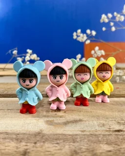 پاکن سه بعدی طرح دختر هودی پوش