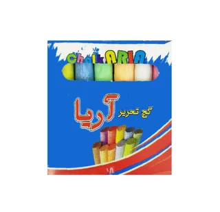 گچ تخته سیاه آریا بسته 6 عددی رنگی