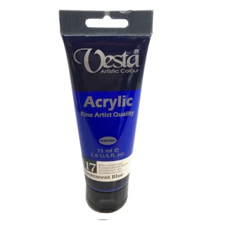 رنگ اکریلیک وستا Fluorescent Blue 117 حجم 75 میل